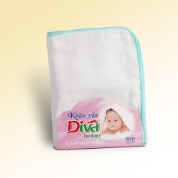 Khăn sữa, khăn gạc cho bé thương hiệu Diva vải Nhật 4 lớp size 30X38cm-KS4L38