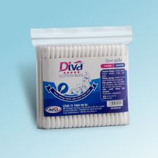 Tăm bông vệ sinh tai dành cho người lớn thương hiệu Diva gói 100 que giấy-ZDVG100